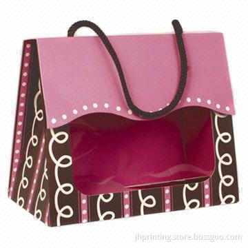 Cosmetic Packaging Box with Window and Handle, Display products, Foldable, Economical for Shipping